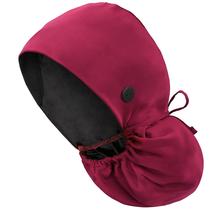 Boné IRIS CRAFT forrado de cetim com bolso em rabo de cavalo cor de vinho