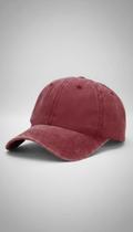Boné Jeans Aba Curva Liso Desbotado Unissex Vermelho Boné Jeans Aba Curva Liso Desbotado Unissex Vermelho