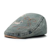 Boné jeans liso unissex com roteiro de noiva bordado