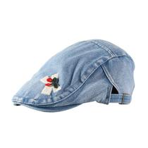 Boné jeans liso unissex vintage lavado Newsboy Gatsby Cabbie Boné jeans liso unissex vintage lavado Newsboy Gatsby Cabbie