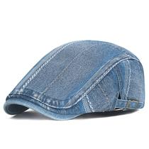 Boné jeans plano Gatsby Newsboy, chapéu listrado, boné Scally V masculino