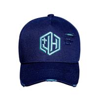 Boné Just Heaven Strapback Destroyed Azul Escuro Boné Just Heaven Strapback Destroyed Azul Escuro