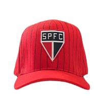 Boné Kappa Aba Curva Stripes SPFC - Vermelho