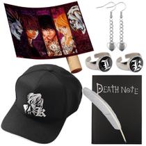 Bone Kira Death Note Acessórios Brinco Poster Caneta Pena