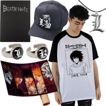 Bone L Death Note Anime Acessórios Geek Kira Ryuk Camisa