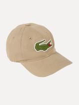 Boné Lacoste Gabardine Big Croco Cáqui Médio