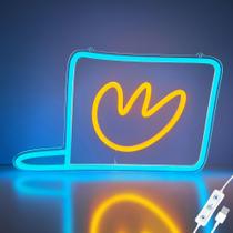 Boné LED Neon Sign Dog Man, decoração infantil oficialmente licenciada