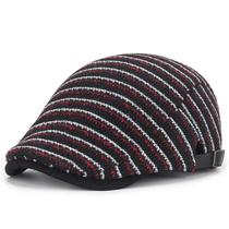 Boné listrado plano Gatsby Newsboy Ivy Cabbie H para homens