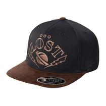 Boné Lost Aba Reta Strapback Fitão Lost Since 91 SM26 Preto