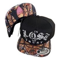 Boné Lost Monalisa Branco Aba Reta Na Caixa