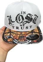 Boné Lost Monalisa Branco California Aba Reta Fitão