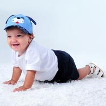 Bone ludico 00-01 ano masculino pimpolho azul/cachorro Bone ludico 00-01 ano masculino pimpolho azul/cachorro