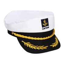 Boné Marinheiro Captain Hat - Traje de Estilo Náutico Branco Boné Marinheiro Captain Hat - Traje de Estilo Náutico Branco
