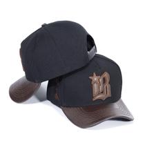 Boné Marrom Aba De Couro Estilo Casual Moderno Black Brasil