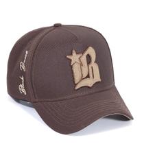 Boné Marrom Abacurva Black Brazil Snapback Bordado Ajustável