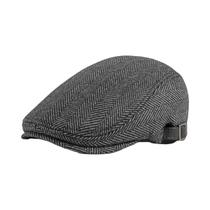 Boné Masculino Ajustável Estilo Britânico Retrô Com Fivela Lateral, Boné Plano, Boina Hip Hop