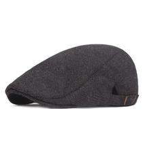 Boné Masculino Ajustável Retrô - Estilo Britânico com Espinha de Peixe Boné Masculino Ajustável Retrô - Estilo Britânico com Espinha de Peixe