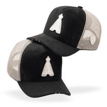 Boné Masculino Feminino Country Telinha Modelo Trucker Nossa Senhora Aparecida Preto Lançamento