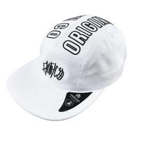 Boné Masculino Five Panel Aba Reta Modelo Aberto Strapback Preto Anth co Originals