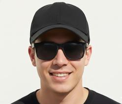 Boné Masculino Liso Preto Estiloso Óculos Escuro Estiloso Kit Casual Para O Dia A Dia