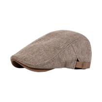 Boné Masculino Retrô Ajustável Estilo Britânico Herringbone Newsboy Primavera Outono Chapéu Plano Boné Masculino Retrô Ajustável Estilo Britânico Herringbone Newsboy Primavera Outono Chapéu Plano