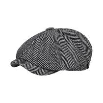 Boné Masculino Retrô - Estilo Espinha de Peixe - Boina para Outono/Inverno Boné Masculino Retrô - Estilo Espinha de Peixe - Boina para Outono/Inverno