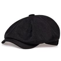 Boné Masculino Retrô Gatsby - Boina Casual de Sarja de Algodão 8 Painéis