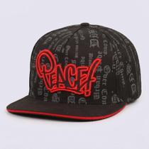 Boné Masculino Snapback Aba Reta Peace Overcore Boné Masculino Snapback Aba Reta Peace Overcore