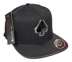 Boné Mcd Espadilha Aba Reta Fitão Preto Ajustável +