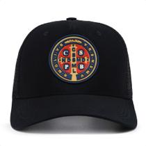Bone Medalha De Sao Bento Trucker Masculino e Feminino Bone Medalha De Sao Bento Trucker Masculino e Feminino