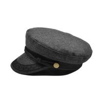 Boné Militar Feminino Preto Estilo Britânico Gorras Cinza Marinho Boné Militar Feminino Preto Estilo Britânico Gorras Cinza Marinho