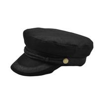 Boné Militar Preto Feminino Estilo Britânico Gorras Cinza Marinho