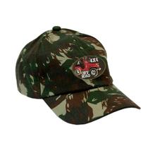 Boné Militar Rip Stop Com Patch Aplicado 4x4 Off-Road Vermelho Camuflado