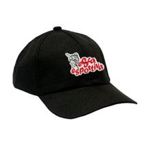 Boné Militar Rip Stop com Patch Aplicado Pesca Esportiva Preta