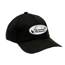 Boné Militar Rip Stop com Patch Aplicado Vai Pescar Preta