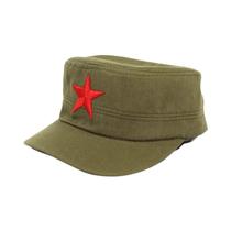 Boné Militar Unissex De Algodão Com Estrela Vermelha, Chapéu De Topo Plano Para Primavera E Verão, Boné Militar Unissex De Algodão Com Estrela Vermelha, Chapéu De Topo Plano Para Primavera E Verão,