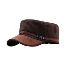 Boné Militar Vintage Para Homens E Mulheres, Chapéu De Algodão Lavado Com Topo Plano Para Verão E