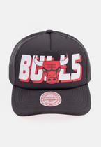 Boné Mitchell & Ness Aba Curva Chicago Bulls Preta