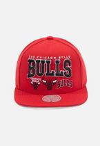 Boné Mitchell & Ness NBA Champ Stack Chicago Bulls Vermelho