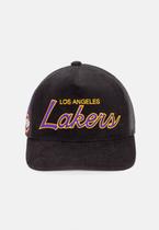 Boné Mitchell & Ness NBA Times Up Trucker Los Angeles Lakers Preto