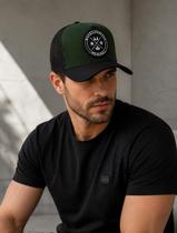 Boné MVCK Trucker Brasão Verde e Preto Cor:VerdeTamanho:Único
