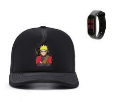 Boné Naruto Personagem E Relógio Lançamento Exclusivo Top - Milene Store