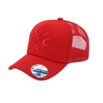 Boné Náutico Supercap Símbolo Aba Curva Trucker Vermelho Oficial