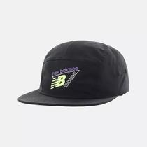 Boné new balance 5-panel tri runner - preto - Boné new balance 5-panel tri runner - preto -