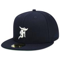 Bone New Era 59FIFTY Fitted Essentials Fear Of God Aba Reta Azul Marinho Aba Reta Fitted Marinho