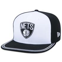 Bone New Era 9FIFTY Original Fit NBA Brooklyn Nets World Aba Reta Aba Reta Snapback Branco