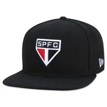 Bone New Era 9FIFTY Original Fit Snapback Aba Reta Futebol Sao Paulo Aba Reta Snapback Preto