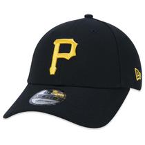 Bone New Era 9FORTY Snapback MLB Pittsburgh Pirates Aba Curva Preto Aba Curva Snapback Preto