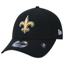 Bone New Era 9FORTY Snapback NFL New Orleans Saints Aba Curva Preto Aba Curva Snapback Preto