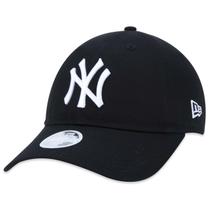 Boné New Era Feminino 9TWENTY Strapback MLB New York Yankees Aba Curva Preto